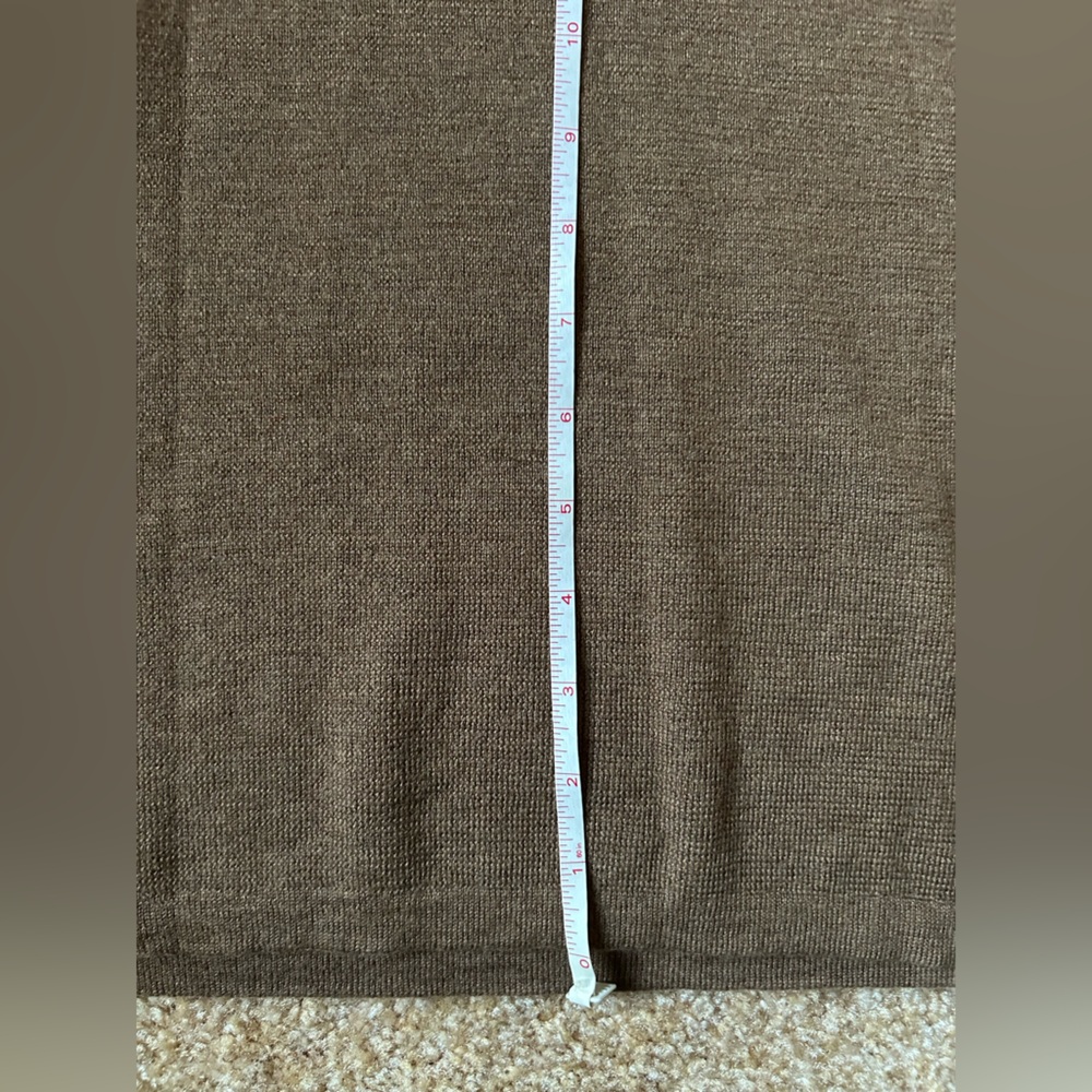 Theory 100% Merino Wool Short Sleeve Sweater Top Brown Size S - Picture 3 of 8
